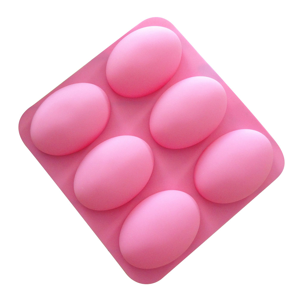 6 캐비티 케이크 베이킹 팬용 다기능 타원형 실리콘 비 - Soap Making Instructions 리뷰 및 가격