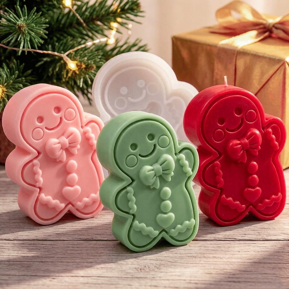 나비넥타이를 한 춤추는 진저브레드맨 실리콘 몰드, 미소 - Soap Making Gifts 리뷰 및 가격